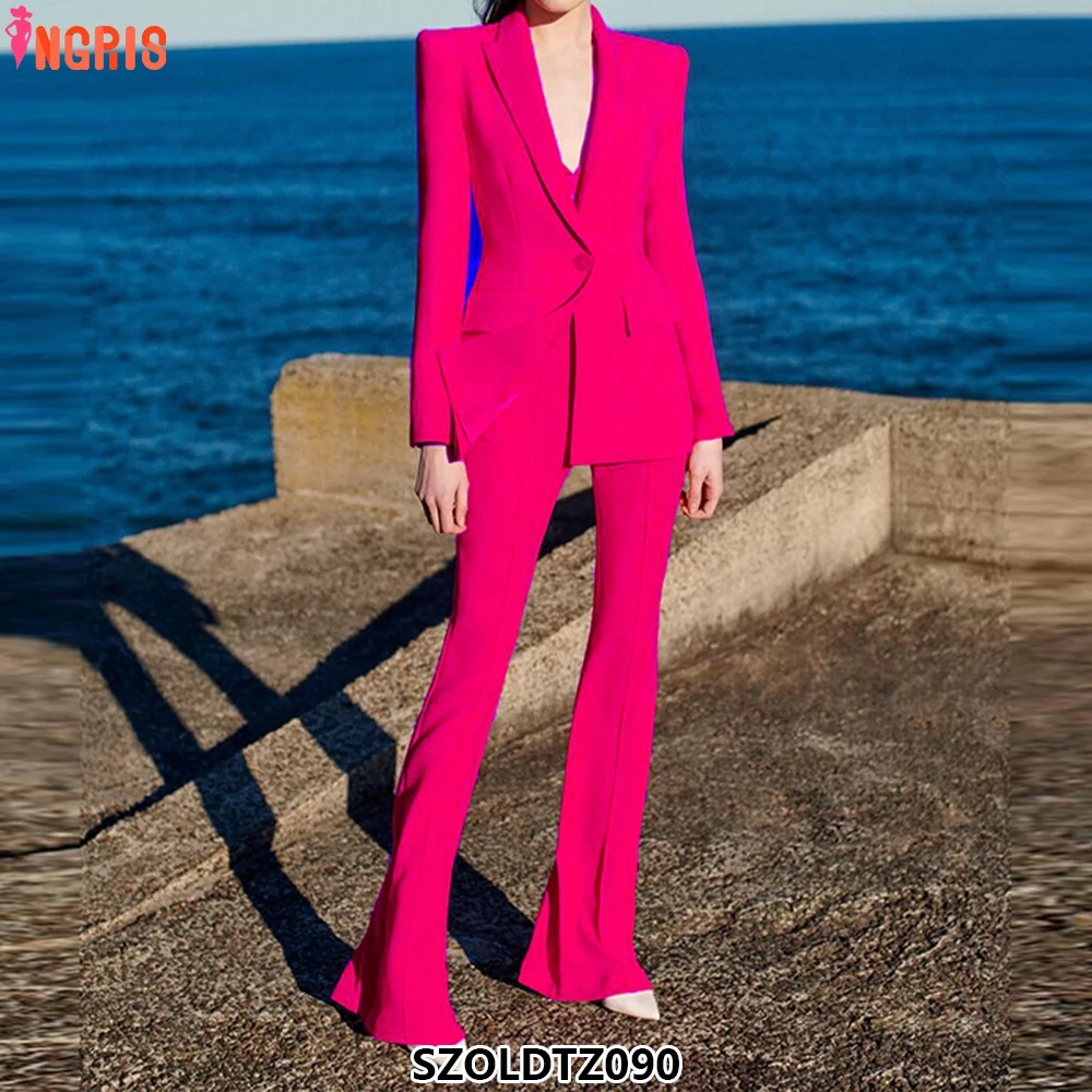 

2025 hot business women's fashion elegant solid color single button suit jacket suit-SZOLDTZ090