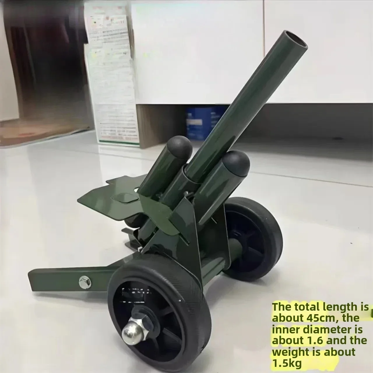 Italian Cannon Model Handicraft Ornament with Retractable Rebound Firecracker Artifact, Internet Celebrity Feng Shui 2024