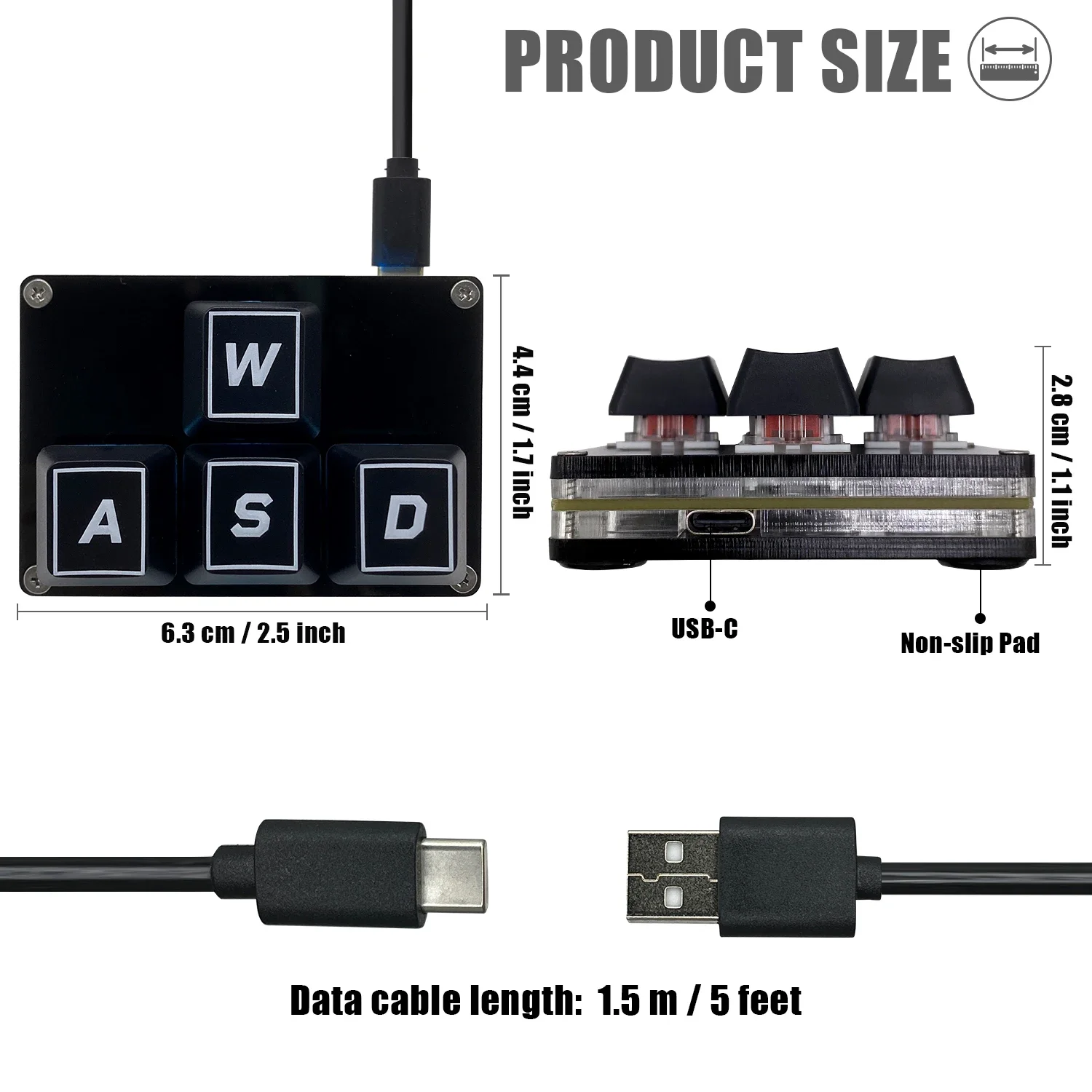 Mini 4-Key Keypad Work Shortcut Key Game Keyboard One-Handed Mechanical Gaming Keypad Programmable USB-C Customized Keyboard image 6