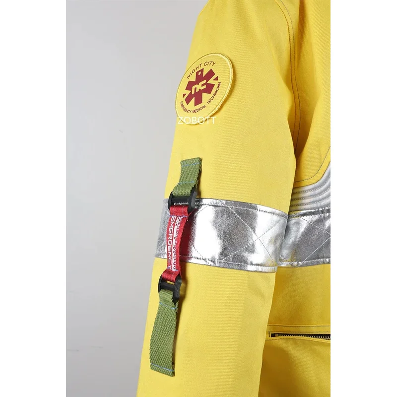 

2025 yiyi David Martinez Cosplay Costumes Yellow Luminous Coat Anime CYBERPUNK EDGERUNNERS Role Play Halloween Party Jackets For
