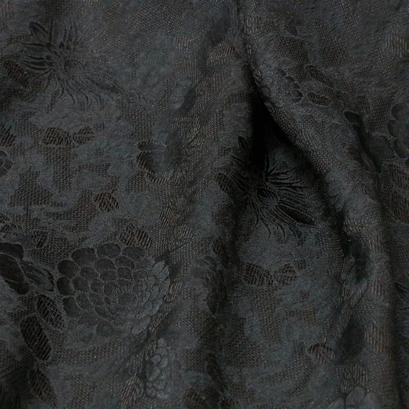 

Flower jacquard perforated fragrant gauze color fabric small shirt Hanfu cheongsam Chinese style full score silk