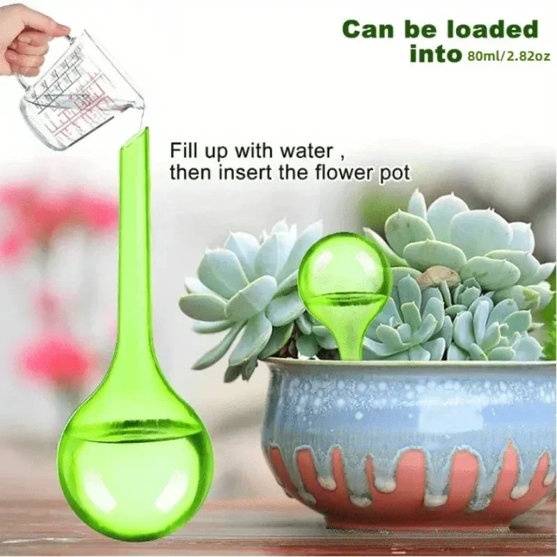 10Pcs Plant Watering Bulbs Automatic Self-Watering Globes Plastic Balls Garden Water Device Watering Bulbs For Plant Promotion
