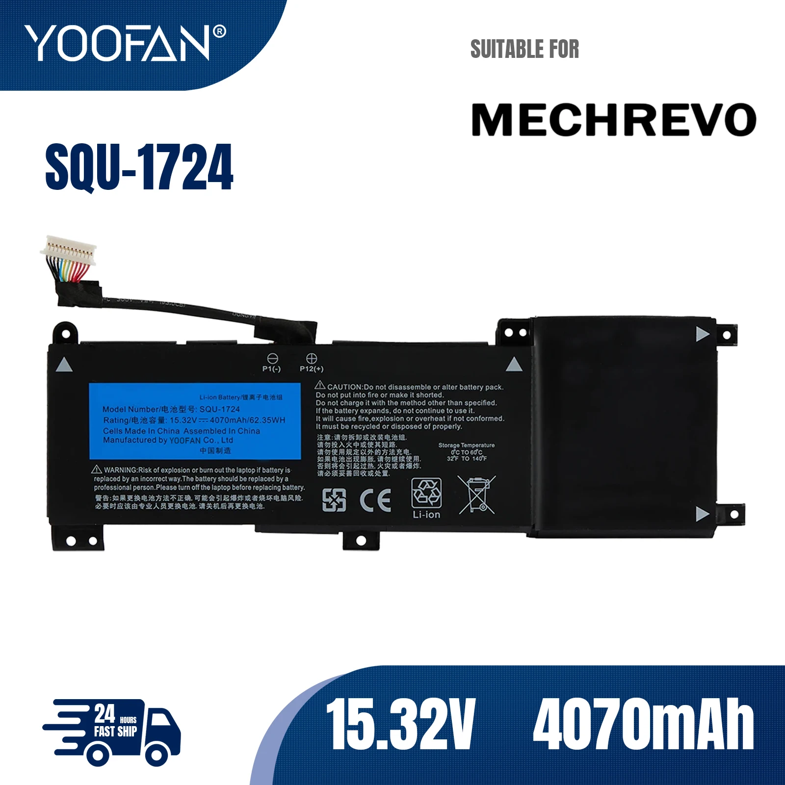 YOOFAN Batería de SQU-1724 para ordenador portátil, parte de PC para AORUS 15-XA 15-WA 15-W9 15-SA 15 X9 para GIGABYTE