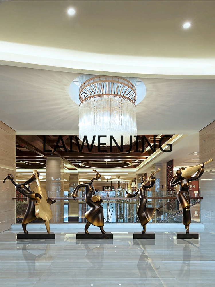 Hotel Lobby Welcome Figure Sculpture Large Floor Ornaments Sales Office Hall Entrance Aisle Decoration Artwork