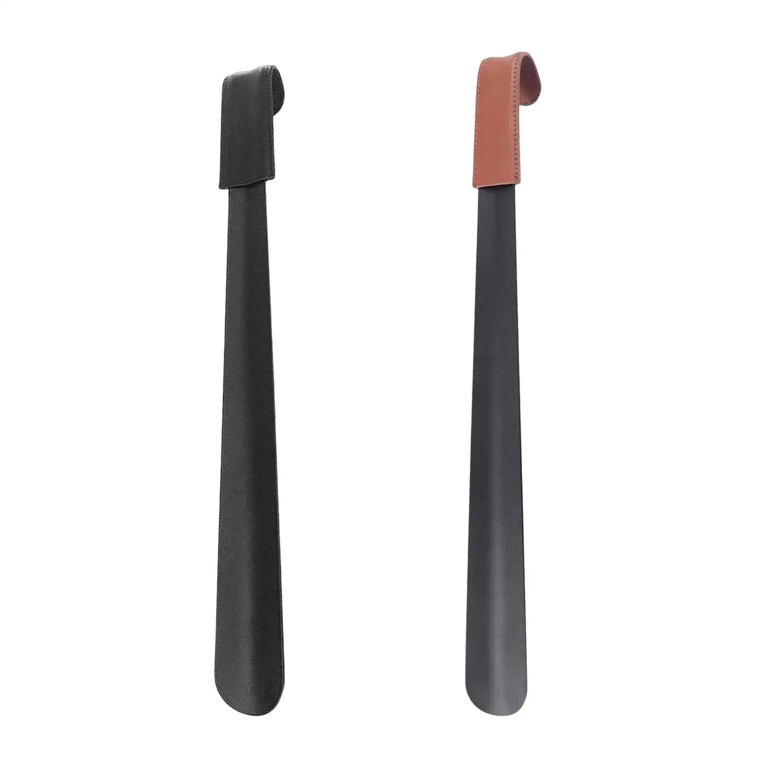 휴대용 가죽 구둣주걱 긴 손잡이 신발 착용 도우미 42cm 부츠용 구둣주걱