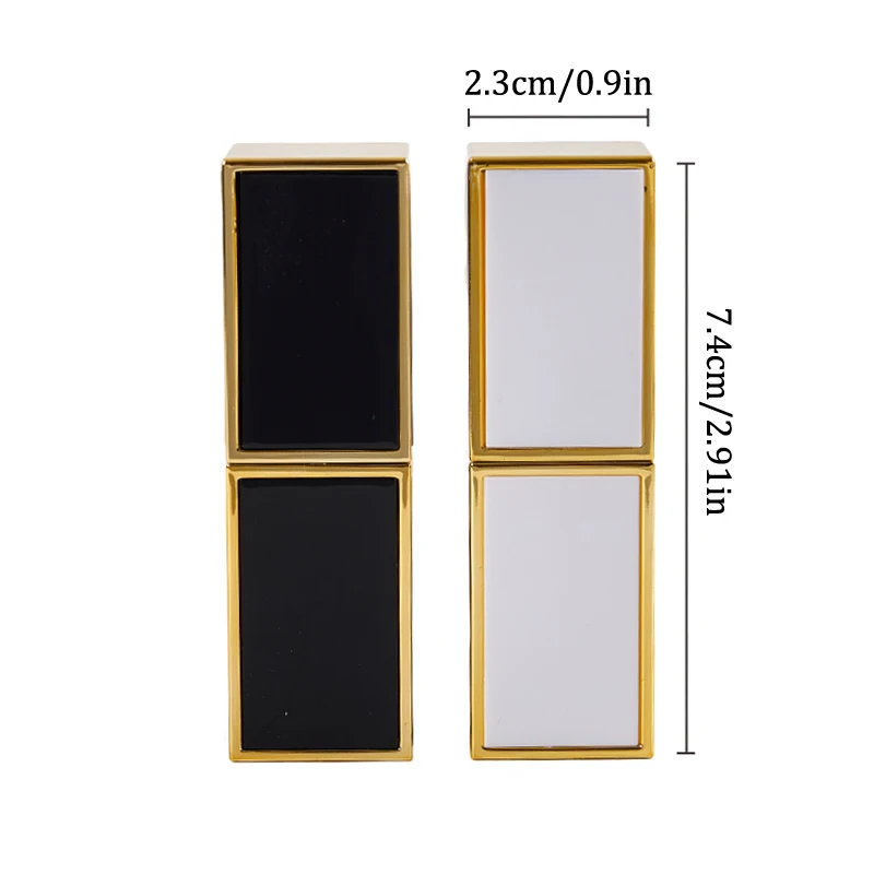 Tubo per rossetto barattolo cosmetico forma quadrata vuoto fai da te balsamo per le labbra tubo per rossetto contenitore per trucco portatile per stampo per rossetto da 12.1mm