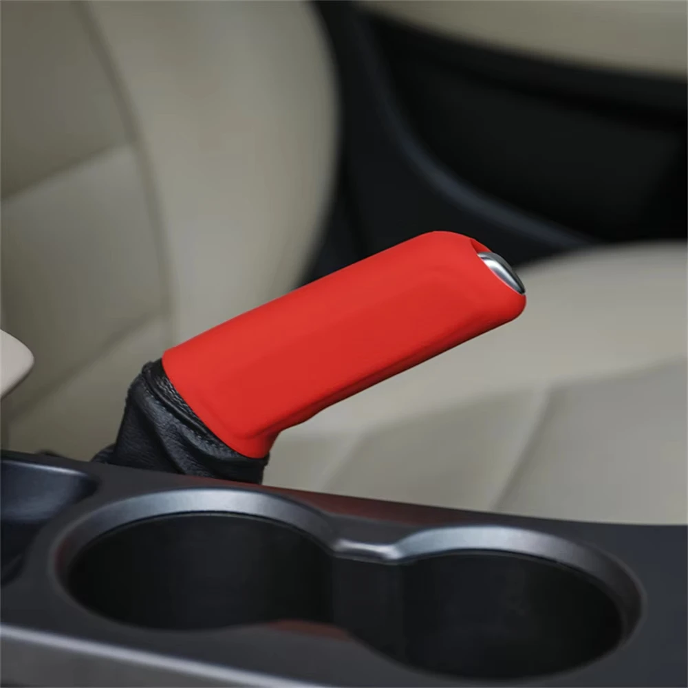 Cubierta de perilla de palanca de cambios de silicona para coche, funda de mango antideslizante para freno de mano, collares de cambio de marchas para automóviles, accesorios de Interior de coche