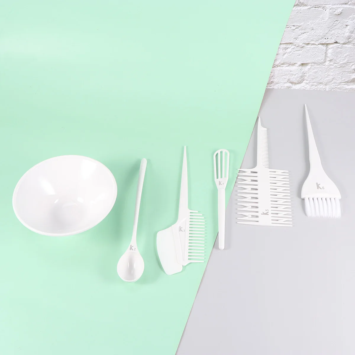 

Hair Coloring Kit Includes Tint Brush Comb Bowl Stir Bar Scoop For Salon Home Use Dye Tool Set Hairdressing Accessories