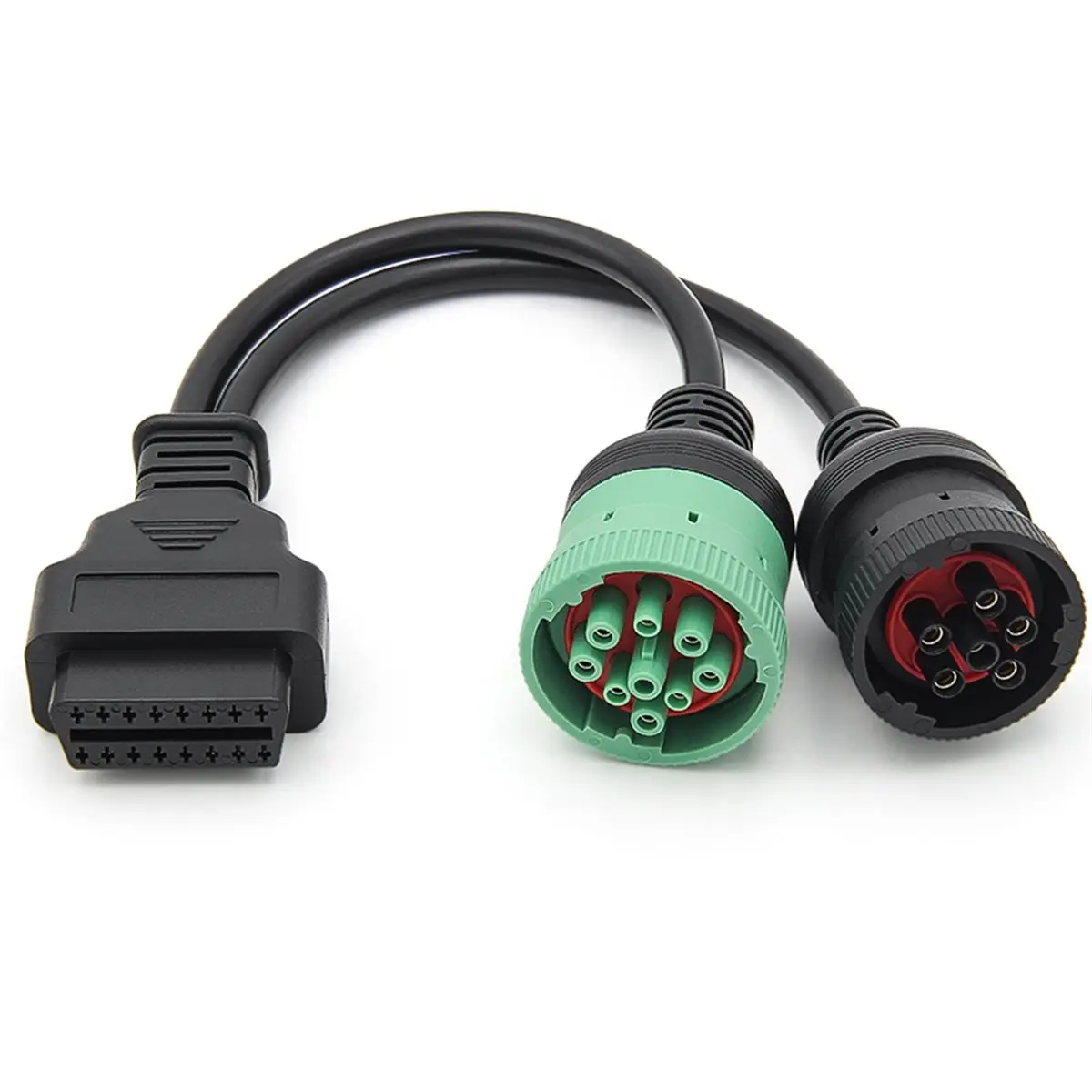 A24I OBD2 Truck Diagnostic Tool 16 Pin Cable SAE J1708 CAN J1939 Connector OBD to OBD2 6 Pin 9 Pin for