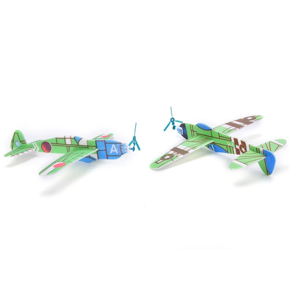 12PCS/Set Foam Glider Prop Flying Gliders Plane Aeroplane Kids Children DIY Decorate