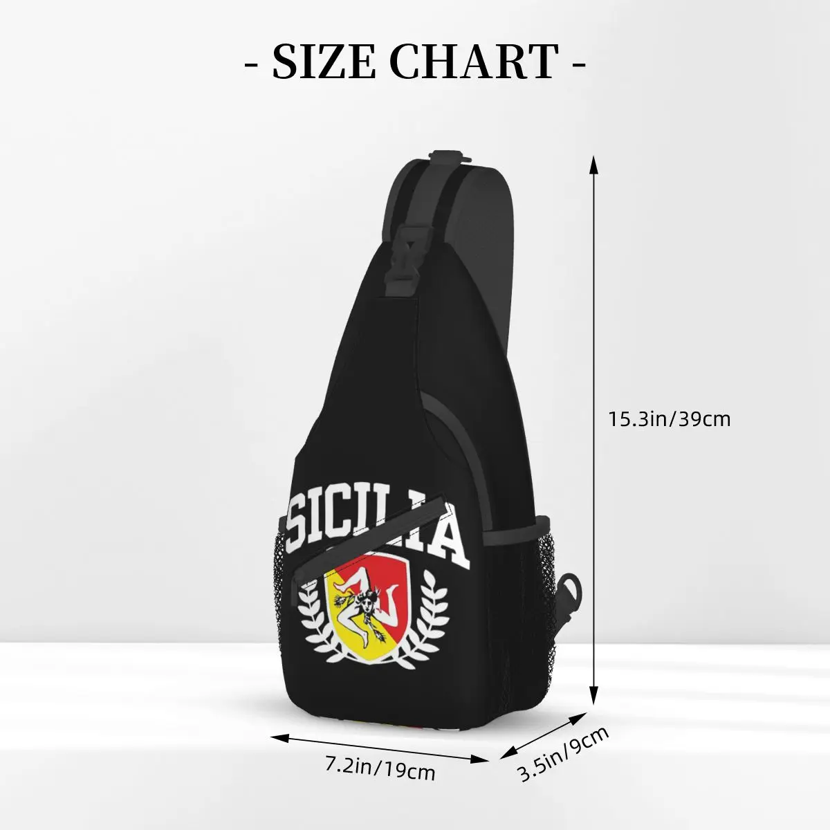 Sicília Itália Sicilia Crossbody Sling Bags Pequeno Peito Bag Shoulder Mochila Daypack para Viagem Caminhadas Sports Pack