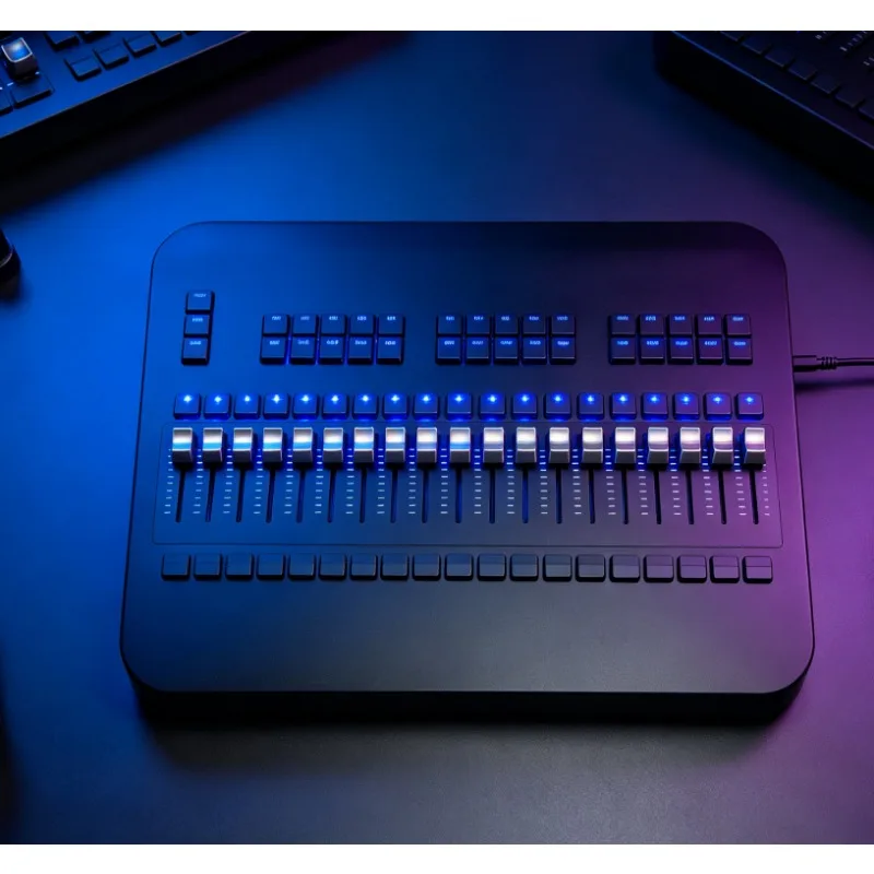 T3 Wing Fader Extension Control Panel Titan V16 Plus Backlit Cherry MX Keys No DMX512 USB-C For DJ Disco KTV Bar Stage Show