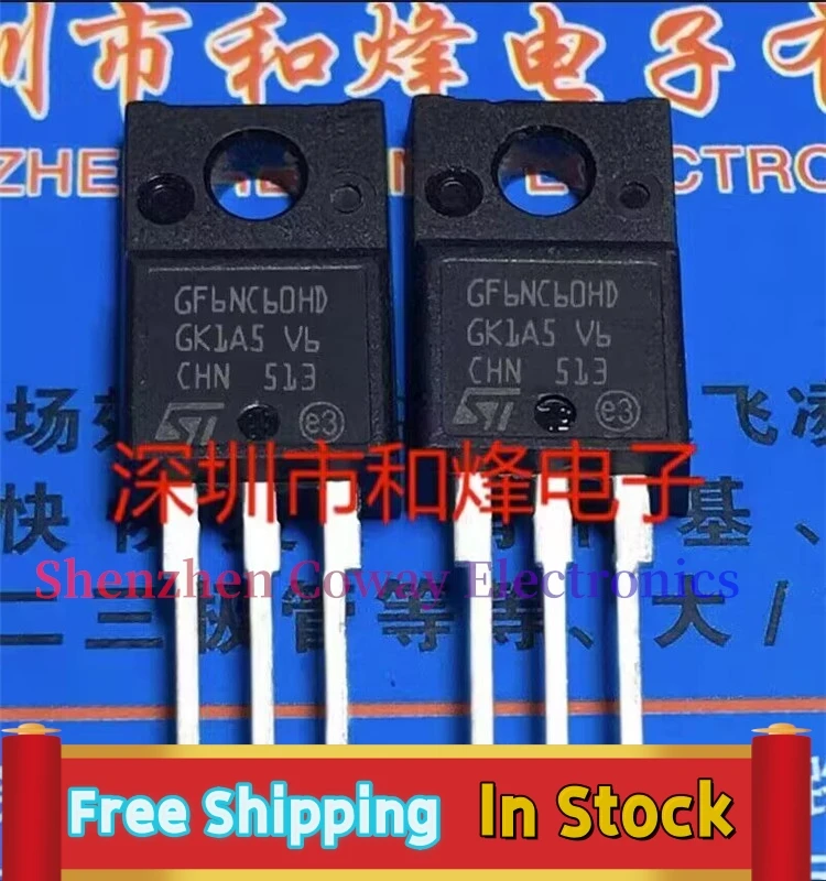 10PCS-30PCS  STGF6NC60HD GF6NC60HD TO-220F  600V 3A IGBT N In Stock Fast Shipping