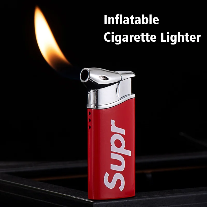 

Newest Pipe Machine Metal Inclined Fire Lighter Windproof Open Flame Butane Inflatable Cigarettes Lighters & Smoking Accessories