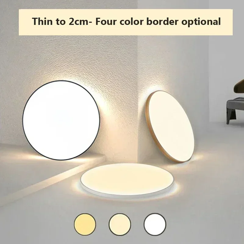 Plafonnier rond LED au design moderne, luminaire décoratif d'intérieur, idéal pour un salon, une chambre à coucher, une salle à manger ou une cuisine