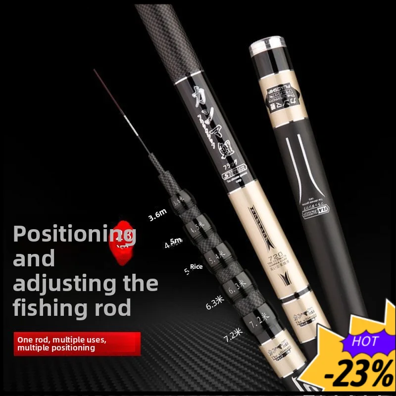 

5 Position Telescopic Fishing Rod 28T 19T Multi-purpose Crucian Carp Rod with Carbon Fiber Composite Pole