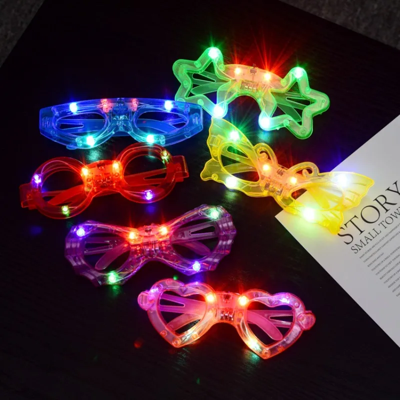 

LED Glasse Neon Glow in The Dark Party Favor Supplies Light Up Glasses for Adults Kids Birthday Party Wedding Festival