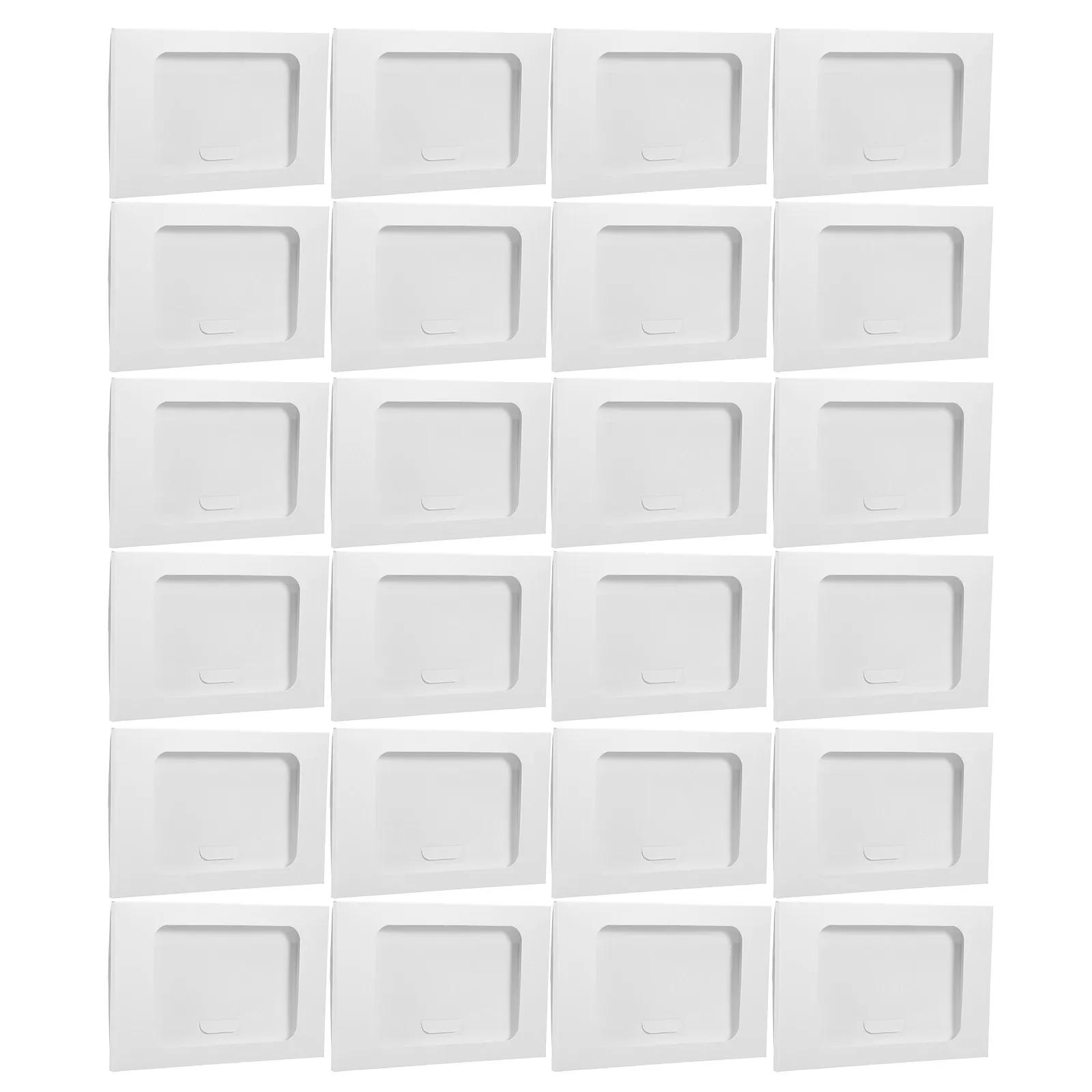 100Pcs Kraft Card Envelopes Small Window Kraft Envelopes for Postcards Invitations Gift Card Sleeves Business Greeting Storage