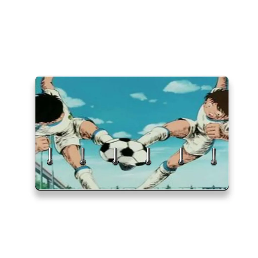 C-Captain_Tsubasa Cartoon Clothes Hook Creative Hook Wall Decoration Storage Hook Key Storage Shelf Modern Home Furnishings