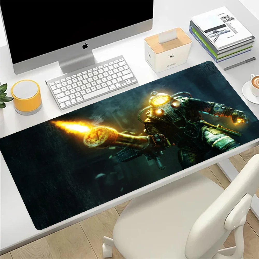 Bioshock-grande mouse pad de silicone, xxl gaming mousepad, para computador, escritório, teclado, mesa, laptop