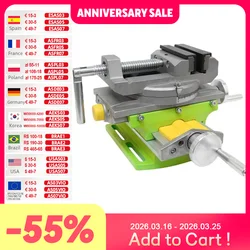 Allsome 2 in 1 Drilling machine vise Drill press vice Swivel Base Table Aluminium Alloy Compound Worktable