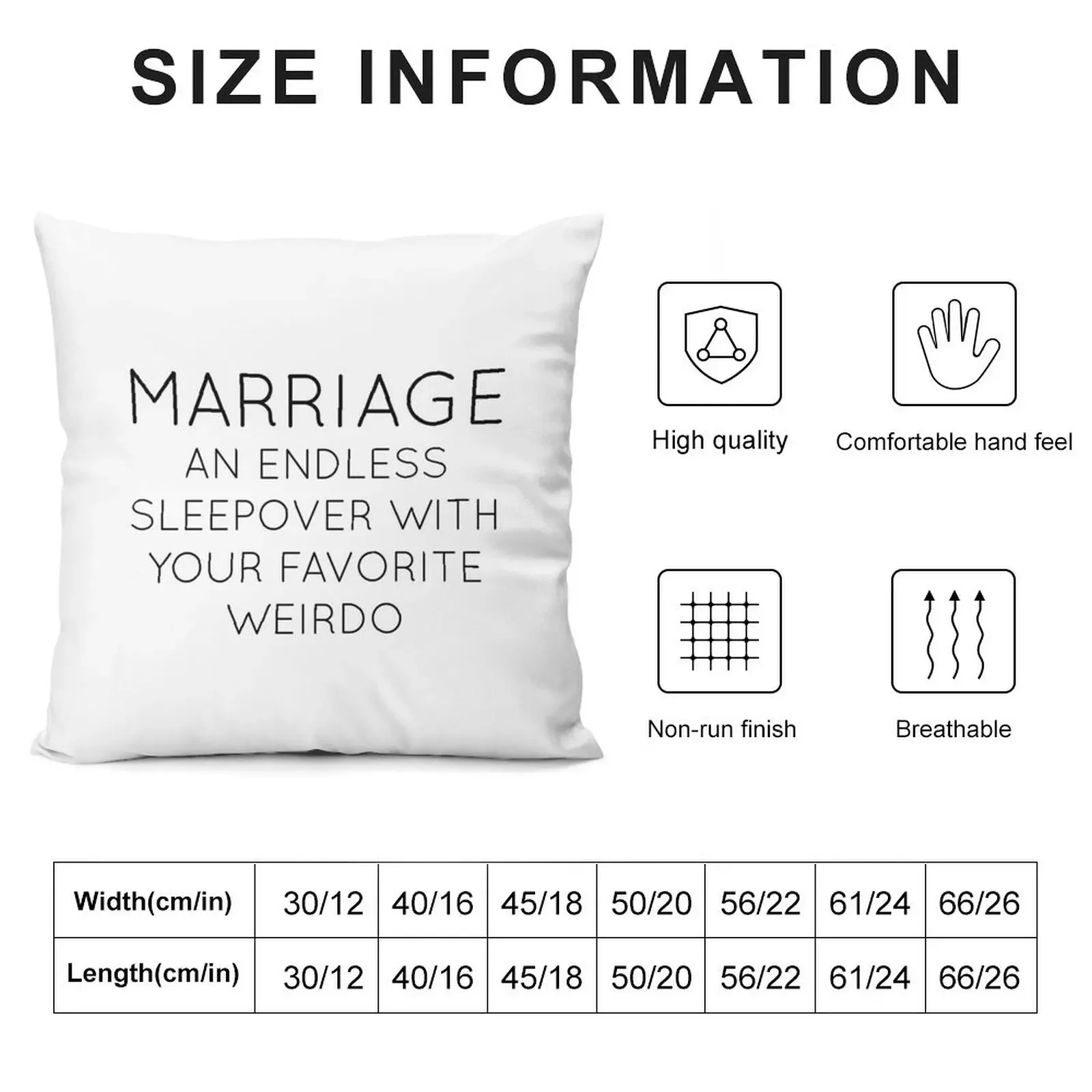 Marriage: An Endless Sleepover With Your Favorite Weirdo Throw Pillow luxury decor Pillow Cover pillow