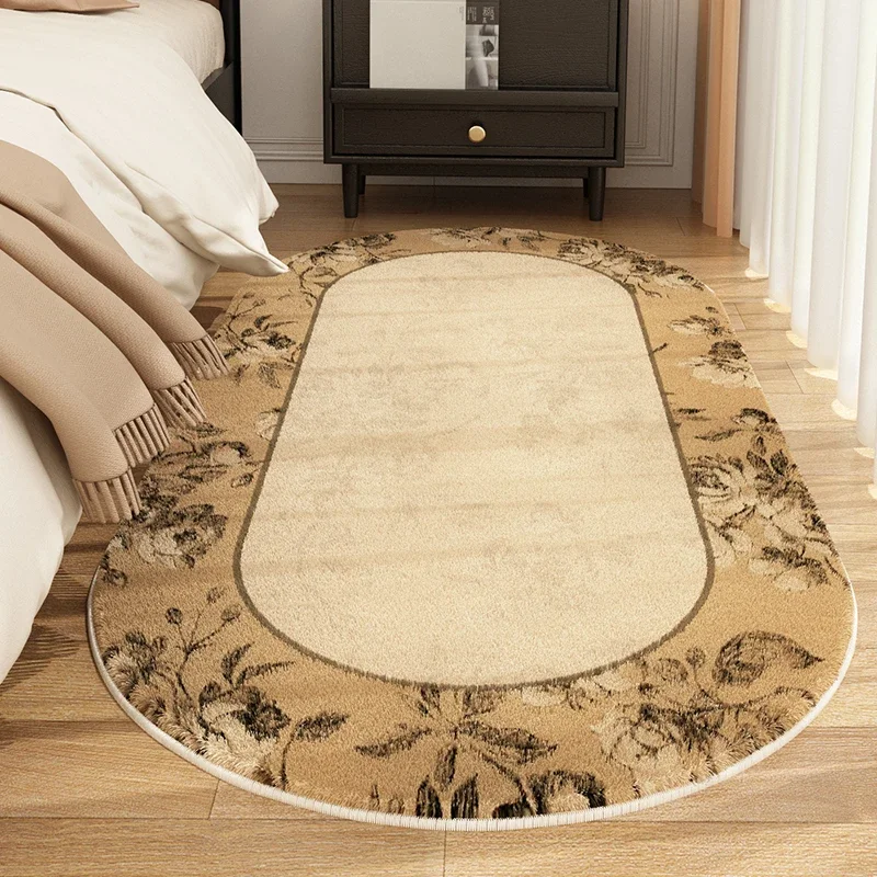 French Retro Bedroom Carpet Plush Bedside Long Strip Non Slip Girl Room Carpets Living Room Large Area Fluffy Soft Rug 러그