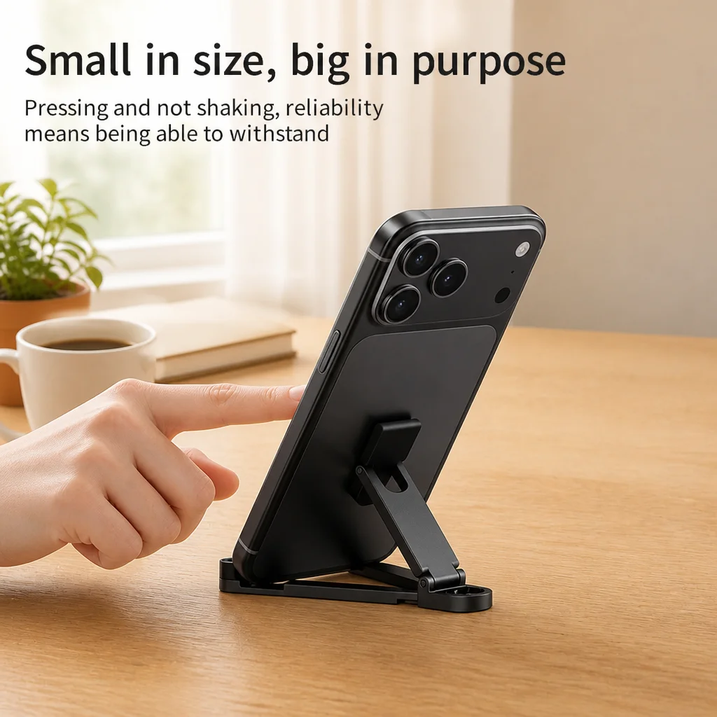 Foldable Phone Stand Keychain, 360° Rotating Ring Holder Universal Portable Phone Grip for iPhone 16 15 14 Samsung Xiaomi