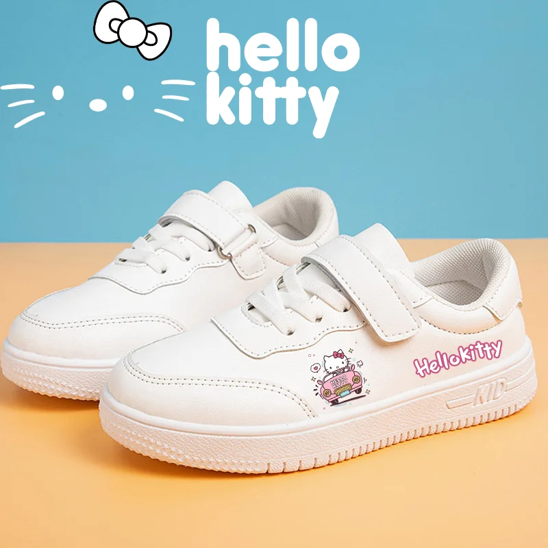 

Милые туфли «Hello Kitty» для девочек, повседневная обувь с графическим принтом в стиле аниме, студенческие уличные модные кроссовки, подарки на день рождения
