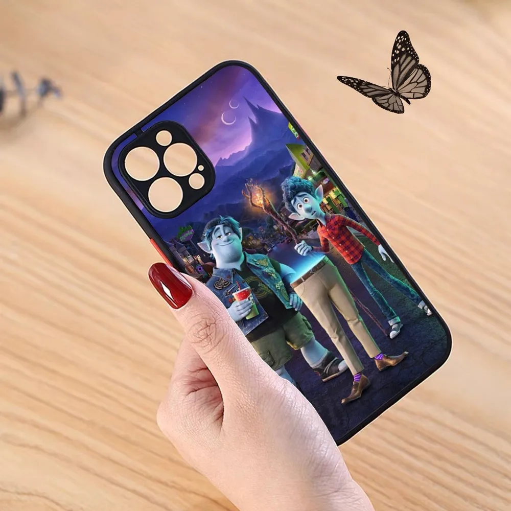 Disney Onward Phone Case Black for iPhone 13ProMax 15 12 11 14 Pro Max Mini 8 7 Plus SE2020 XS Max X XR Matte Cover