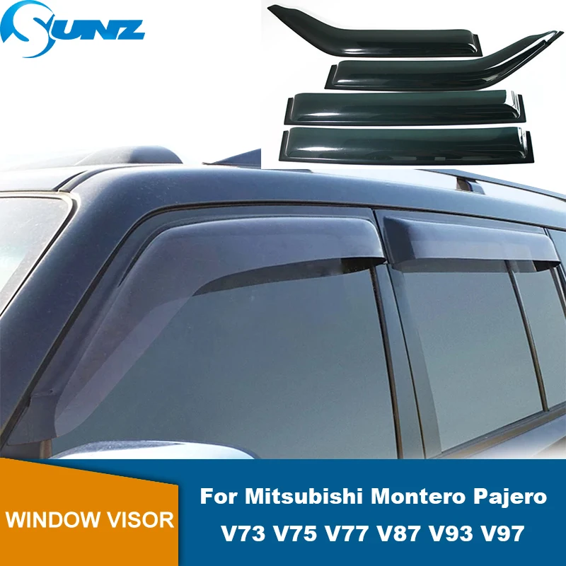 

Car Window Visor Sun Rain Deflectors For Mitsubishi Montero Pajero V73 V75 V77 V87 V93 V97 2008-2019 Auto Side Window Deflector