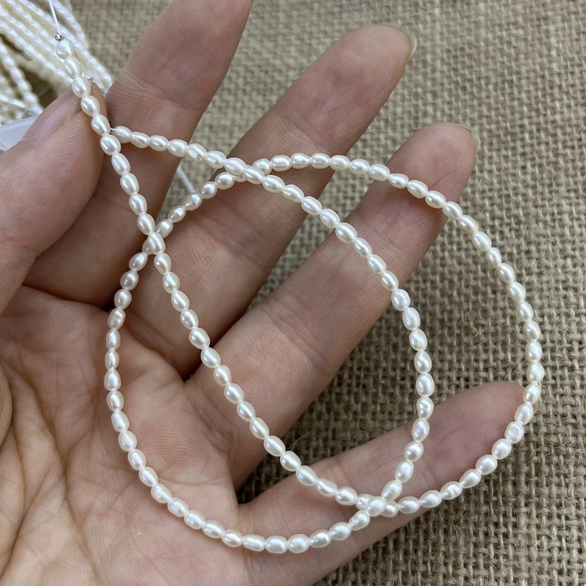 

AAA 2-3mm Exquisite Small Rice Shape Beads Natural Freshwater Pearls Beads for Jewelry Making DIY Necklace Bracelet Accessories