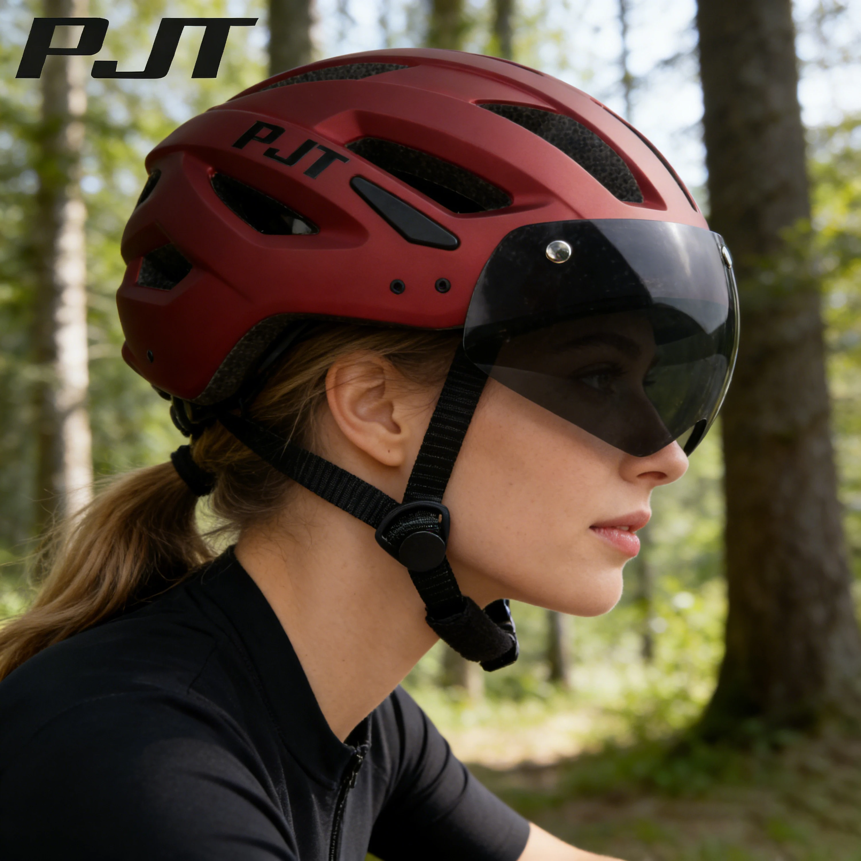 4-in-1-Fahrradhelm mit magnetischer Befestigung und Sonnenblende, Fahrradhelm für MTB, Rennrad, Größe M, L, 55–61 cm, CE-zertifizierte Sicherheitshelme – Detail 10
