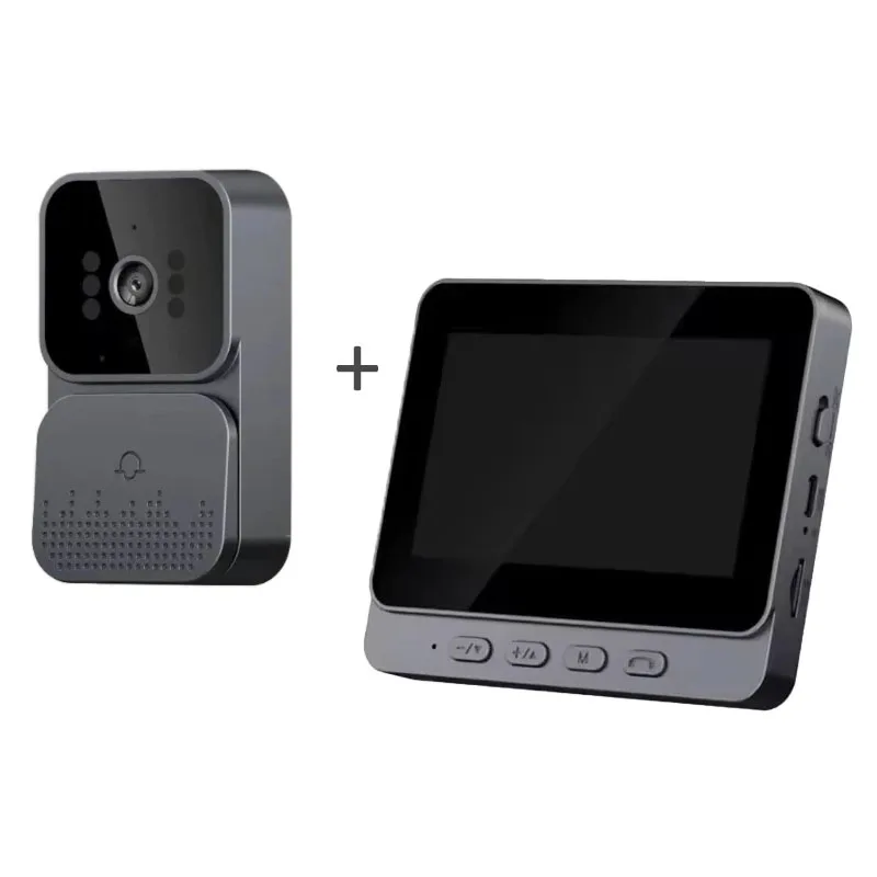 Sonnette vidéo intelligente WiFi 2.4G sans fil avec interphone, caméra intelligente, vision nocturne
