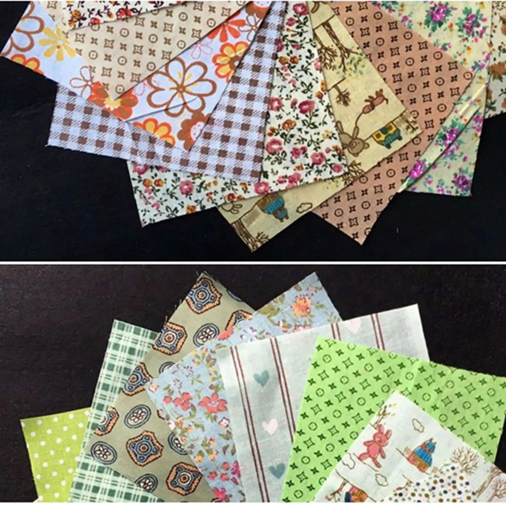 

*N21R 2X DIY Quilting Patch 60Pcs 10cmx10cm Charm Pack Cotton Fabric Patchwork Bundle Fabrics Cloth Sewing