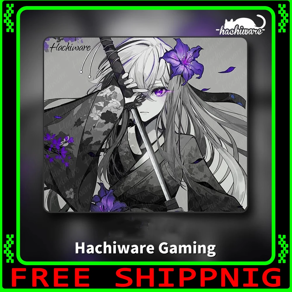 

Hachiware игровой коврик для мыши с цветочным лезвием V2, аналогичный коврик для мыши с нулевым управлением FPS, противоскользящий для CSGO Valorant, аксессуары для ПК