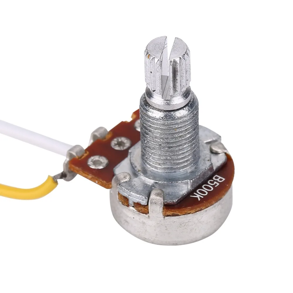 Premium 2 Volume 1 Tone Wiring Harness Kit A500K And B500K Multicolor Prewired Kit Polymer+Metal Bass Wiring Harness Bass Parts