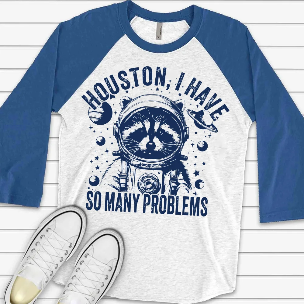 1 pieza de pegatina de transferencia de calor de vinilo con patrón de mapache de astronauta de gran tamaño, pegatina de transferencia de hierro lavable