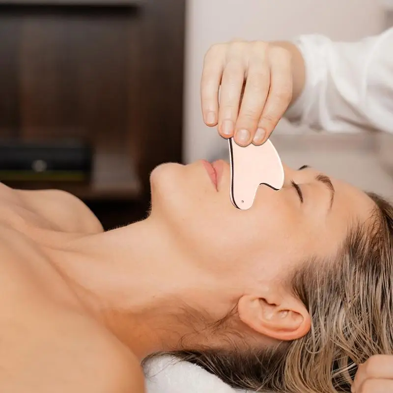 Gua Sha Stone Raspador, Face Sculpting Tool, Ferramenta Facial Portátil, Apertamento Da Pele e Massagem