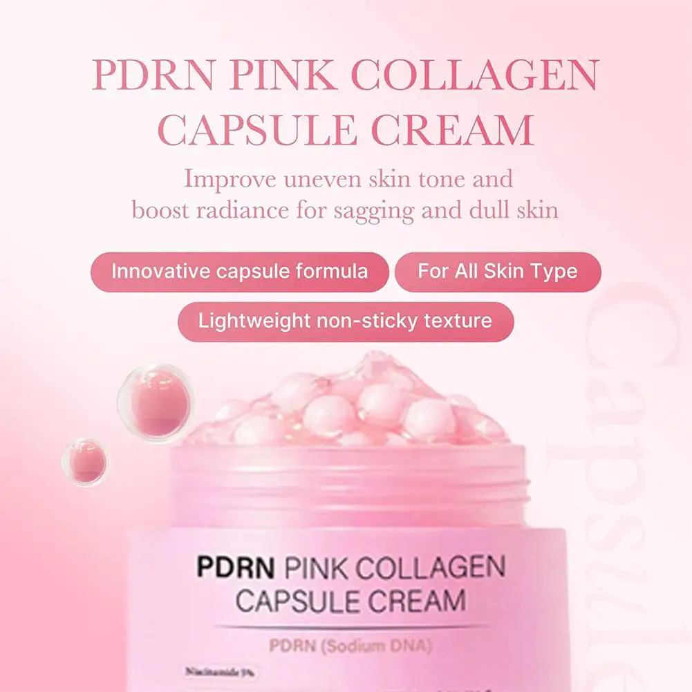 50ml Collagen Capsule Cream For Face Hydrating Face Moisturizer For Skin Glow Nourish Smoothing Skincare Even Skin Tone Texture