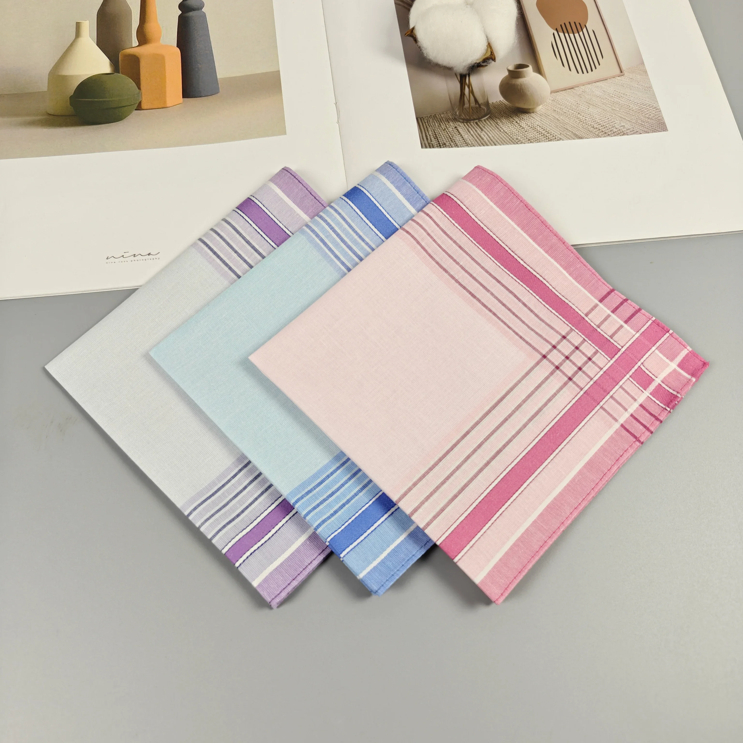 7 قطعة الغزل مصبوغ رقيقة النسيج الساتان منديل أسبوع واحد دعوى 29 سنتيمتر/11.4in مجموعة عصرية ل الأعمال لباس غير رسمي