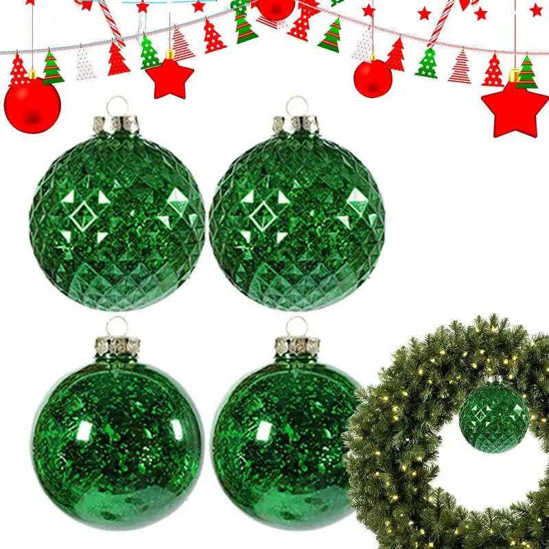 Vrolijk Kerstbal Shatterproof Ornamenten Glitter Kerstballen Boom Hangende Hangers Ballen Voor Familiefeest Bruiloft Decoraties