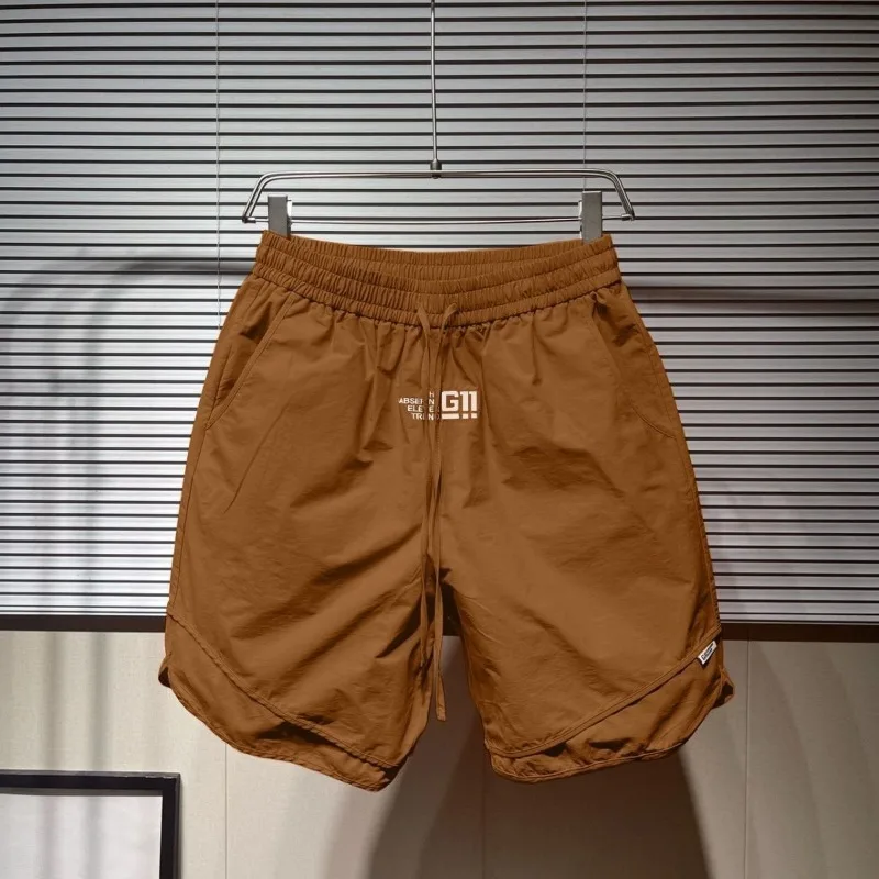 

Men's Embroidered Shorts for Summer Casual Wear Loose Fit 5-Point Beach Shorts 12 Colors Available