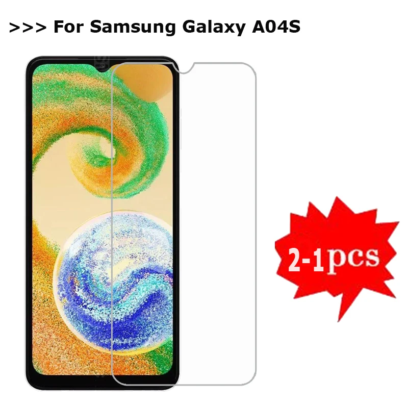 

2-1PCS Tempered Glass Screen Protector For Samsung Galaxy A04S Protective Phone Glass For Samsung A04s A 04s SM-A047M Pelicula
