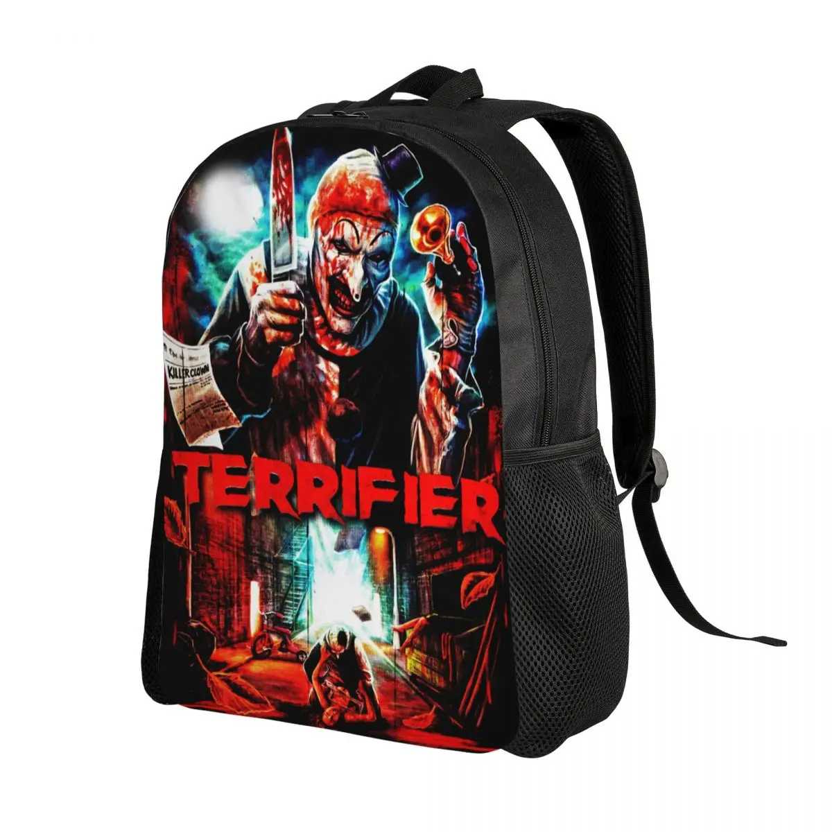 3D Print Halloween Horror Movie Terrifier Backpacks for Girls Boys School College Travel Bags Men Bookbag Fits 15 Inch Laptop