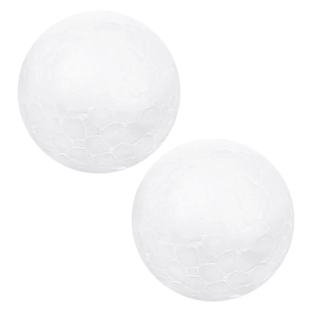 

2Pcs Snowman Foam Balls White Solid Polystyrene Spheres Ideal for DIY Holiday Crafts Art Projects School Party Decoration