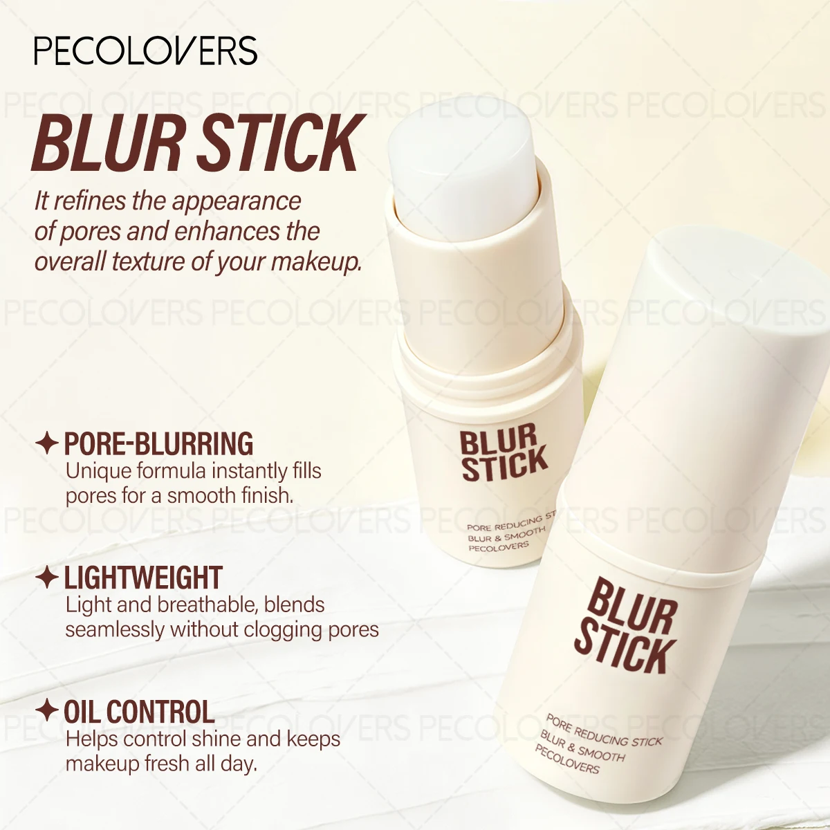 1PC Invisible Pore Stick - Smooth Texture, Creates a Flawless HD Finish, Conceals Minor Imperfections and Dark Circles