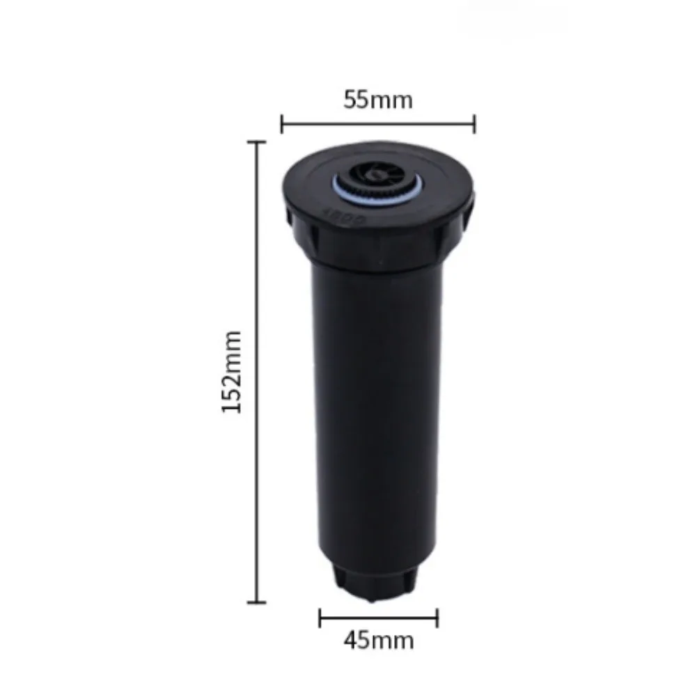 10 Pack 5in PopUp Sprinkler Head 360 Degree Rotation For 1800 Series Irrigation System Lawn Garden Watering Nozzle Black Plastic