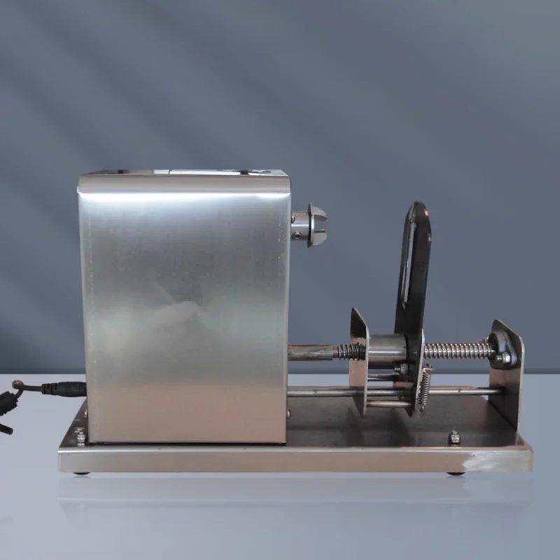 ที่วางมันฝรั่งไฟฟ้าแบบหมุนเครื่องหั่นมันฝรั่งเครื่องเครื่องสไลด์มันฝรั่งอัตโนมัติสไตล์เกาหลี110V-220V