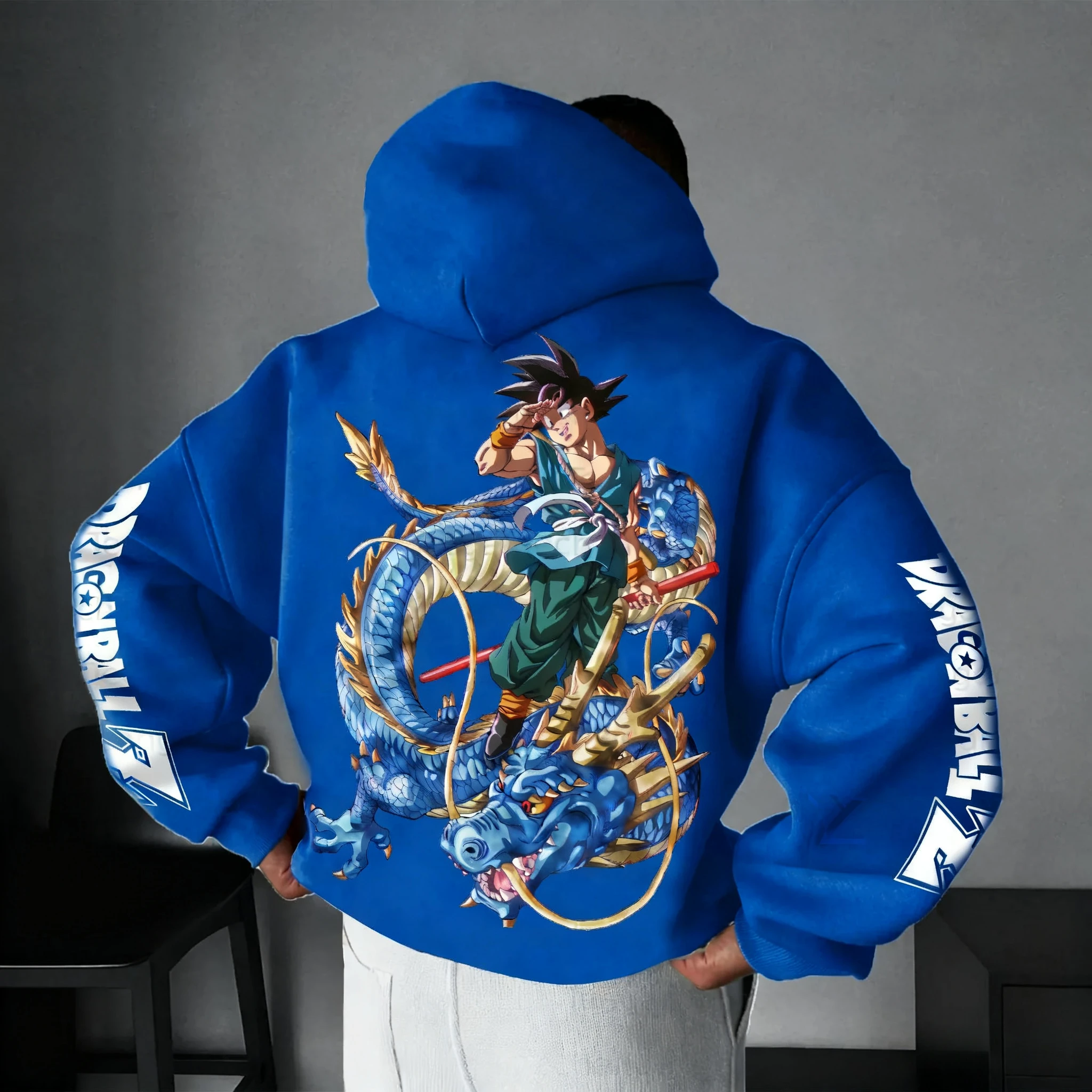 Dragon Ball Co-branded Hoodie Outono/Inverno Novo Anime Masculino e Feminino Impresso Solto Casual Harajuku Pai Criança Suéter Top